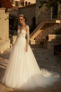 robe de mariée avec manches Carnélian Bianco taille 36/38 46/48