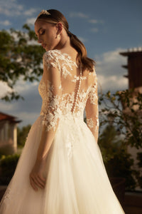 robe de mariée avec manches Carnélian Bianco taille 36/38 46/48