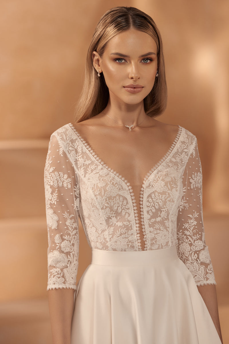 TOP MANCHES 3/4 taille 36/38